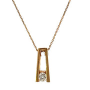 18K Yellow Gold Diamond Pendant